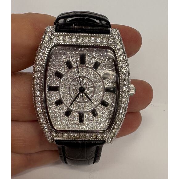 ADRIENNE COUTURE COLLECTION LIMITED 2457/5000 PAVE SWAROVSKI CRYSTAL WATCH Swiss - Picture 1 of 12